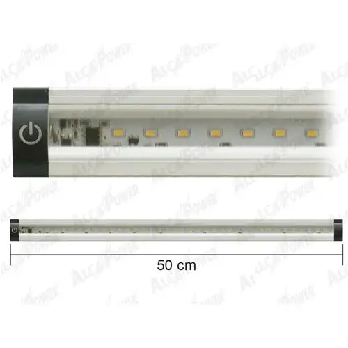 BARRA PROFILO TRIANGOLARE LED IN ALLUMINIO 5W 50CM CON INTERRUTTORE 4000K