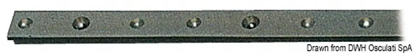 Rotaia lega leggera anodizzata 22x3 mm 2 m