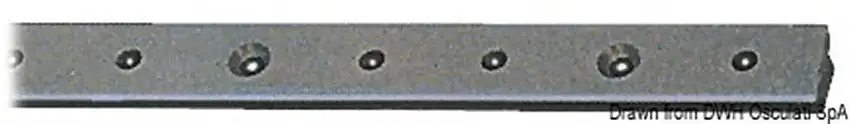 Rotaia lega leggera anodizzata 25x4 mm 2 m