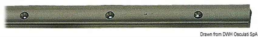 Rotaia anodizzata 25x16 mm 2 m