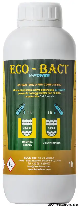 65.049.02 Battericida ECO-BACT H-Power per gasolio 1 lt Osculati
