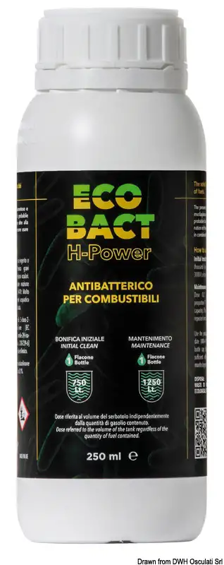 65.049.03 Battericida ECO-BACT H-Power per gasolio 250 ml Osculati
