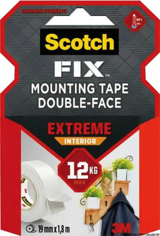 65.331.92 3M Nastro per montaggio da interni 19mm x 1.8 m Osculati