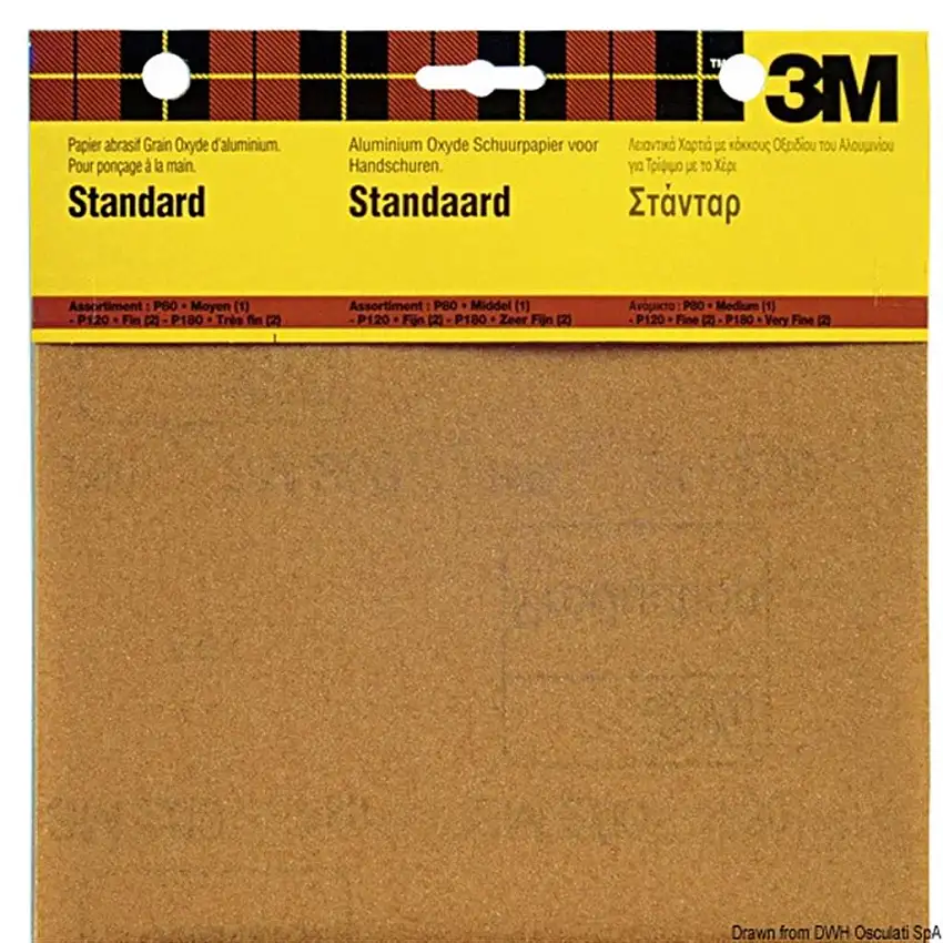 Carta abrasiva 3M grana P 120 (5 pz)