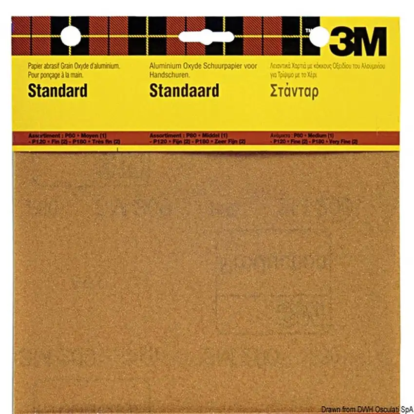 Carta abrasiva nera 3M P 600 (4pz)