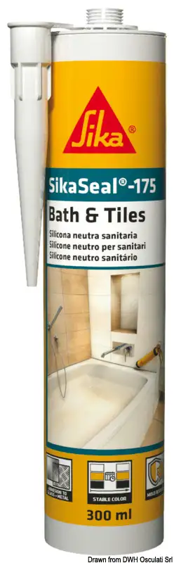 65.418.04 Silicone sigillante SikaSeal-175 trasparente 300ml Osculati