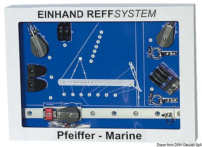 Sistema completo PFEIFFER, kit per terzarolare la randa direttamente dal pozzetto