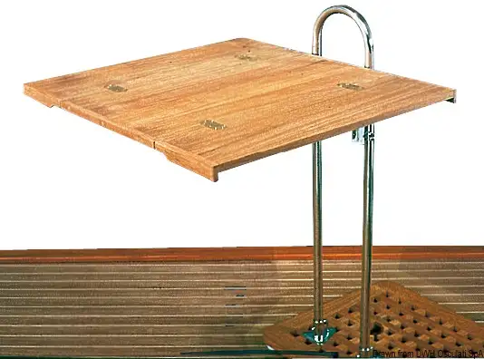 71.203.30 Tavolo teak pieghevole senza bordo 80×60 Osculati