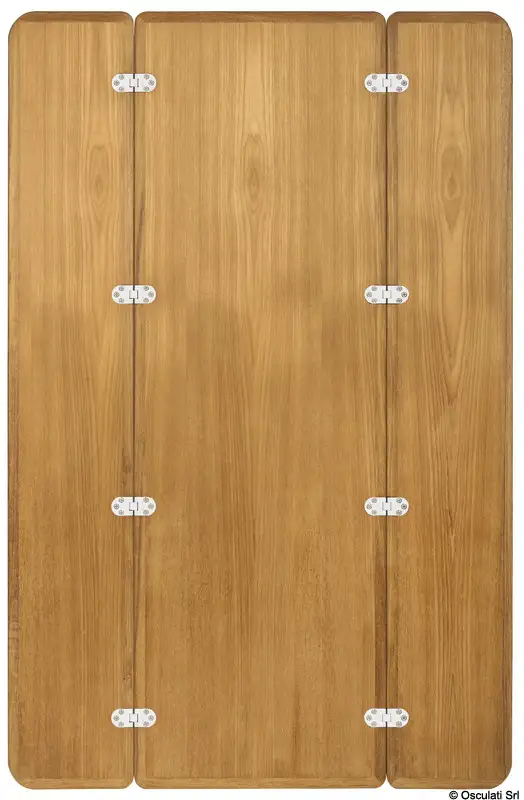 71.203.10 Tavolo teak pieghevole senza bordo 125×80 Osculati
