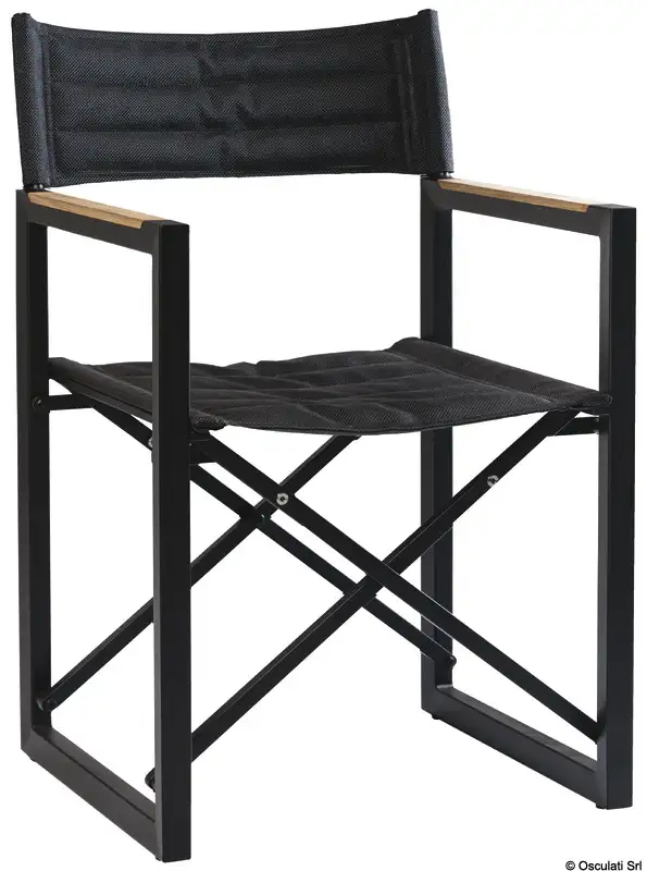 71.325.05 Sedia pieghevole alluminio teak ARC The Square antracite Osculati
