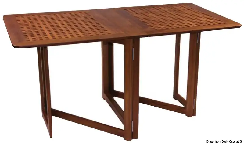 71.356.60 Tavolo teak pieghevole 78x145x70 cm Osculati