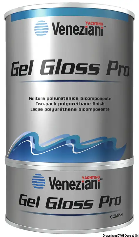 65.008.00RO Smalto bicomponente Gel Gloss rosso 0,75 l Osculati