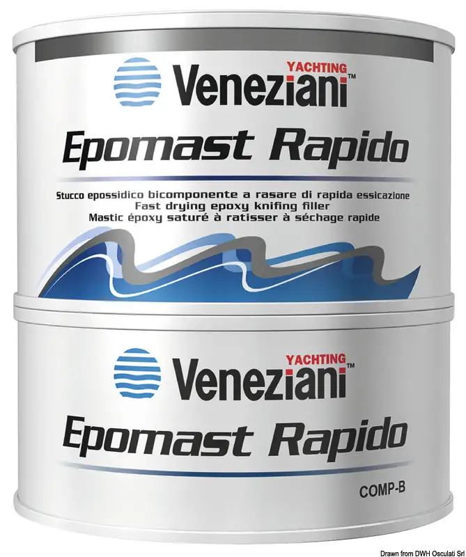 65.018.02 Stucco bicomp. Epomast Rapido bianco 0,50 l Osculati
