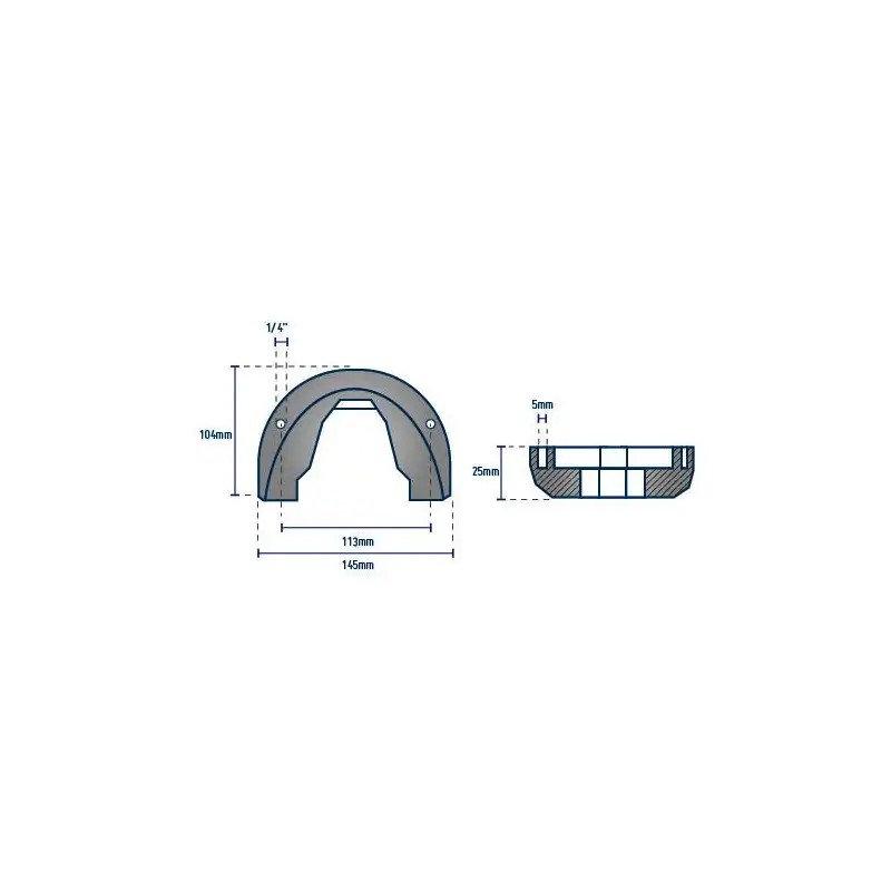 Anodo placca Johnson Evinrude e O.M.C.