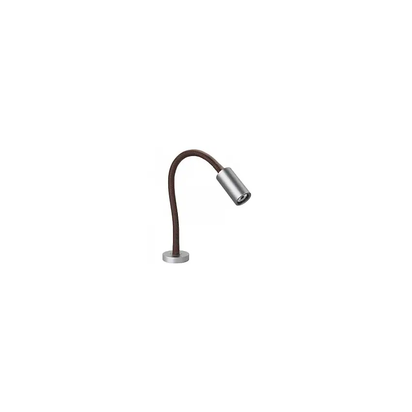 AUDREY 10 luce di lettura LED orientabile-30V rivestimento in pelle marrone