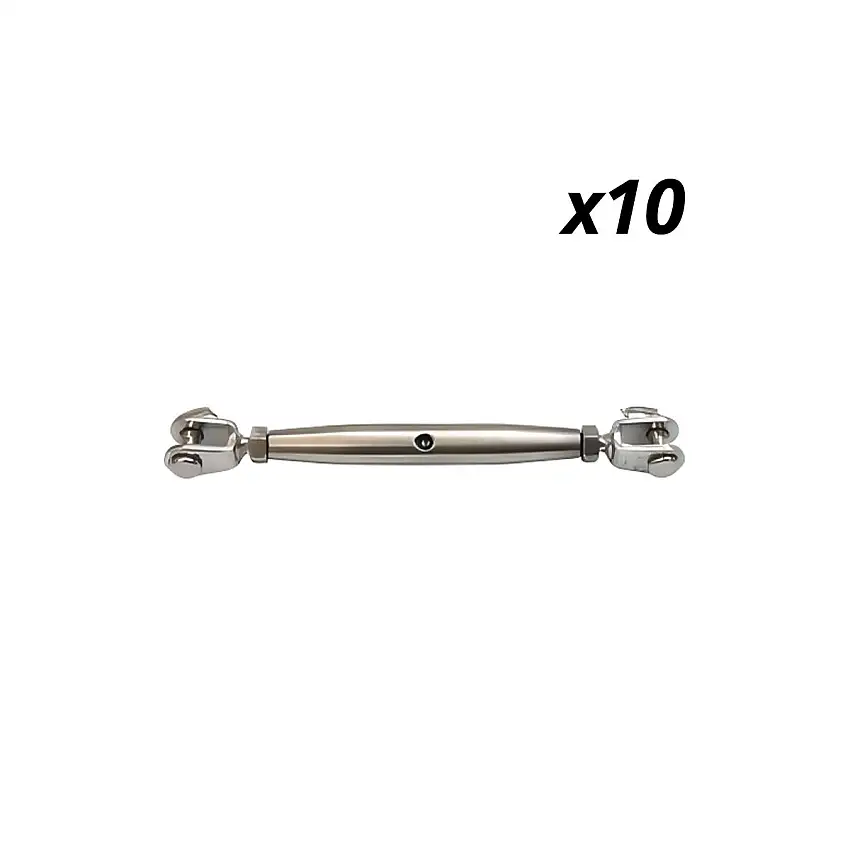 Confezione da 10 tenditori a gabbia intera in acciaio inox 304 D.8mm