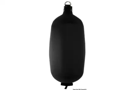 Parabordo Cilindrico in Tessuto Gonfiabile Fendertex - C73 Nero