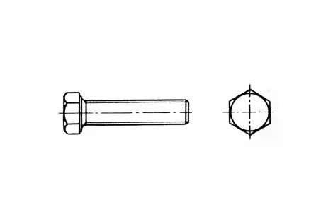 Vite testa esagon. filettata 10x30 mm Inox 316 DIN 933