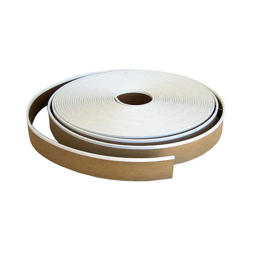 DOGA TEAK SINTETICO BREONS LARGHEZZA MM.45 SPESSORE MM.5 LUNGHEZZA MT.22,22 (MQ.1) CALAFATAGGIO BIANCO