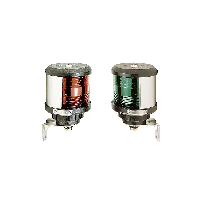 FANALE LUCE DI VIA DHR SERIE 35 IN POLICARBONATO NERO 112,5° VERDE PER BARCHE INFERIORI A MT.20
