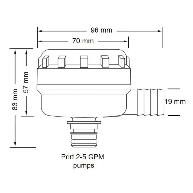 Filtro portagomma 1/2′ 90°