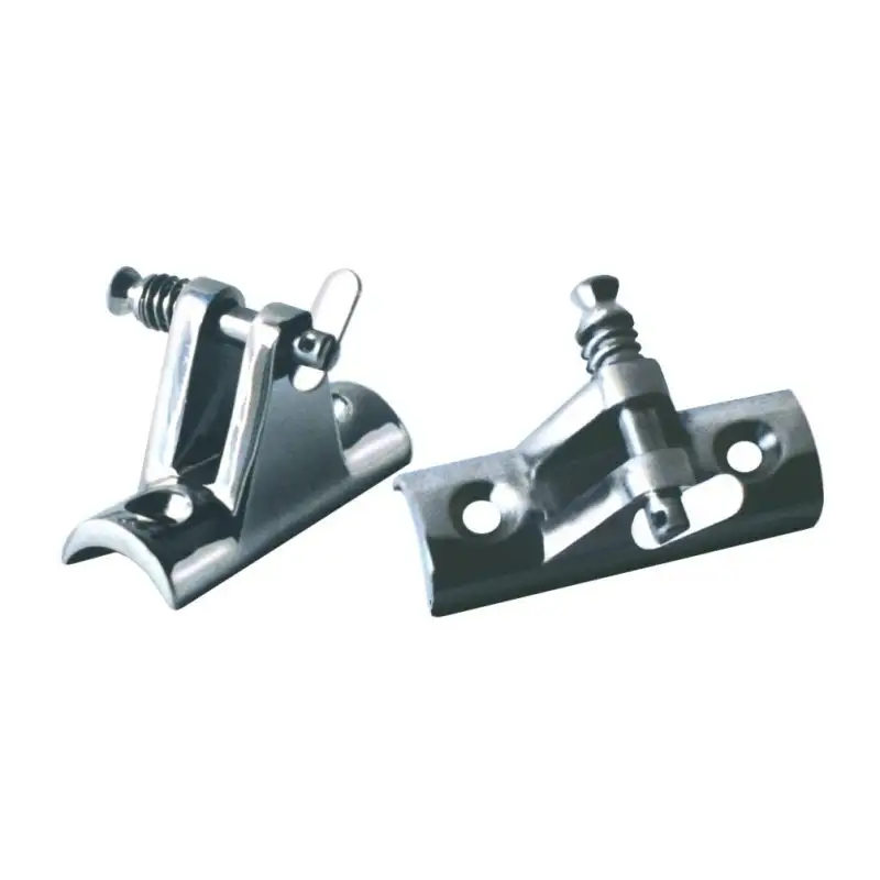 Forcella in ACCIAIO INOX AISI 316 a base concava per tubi con diam. 20-22-25mm