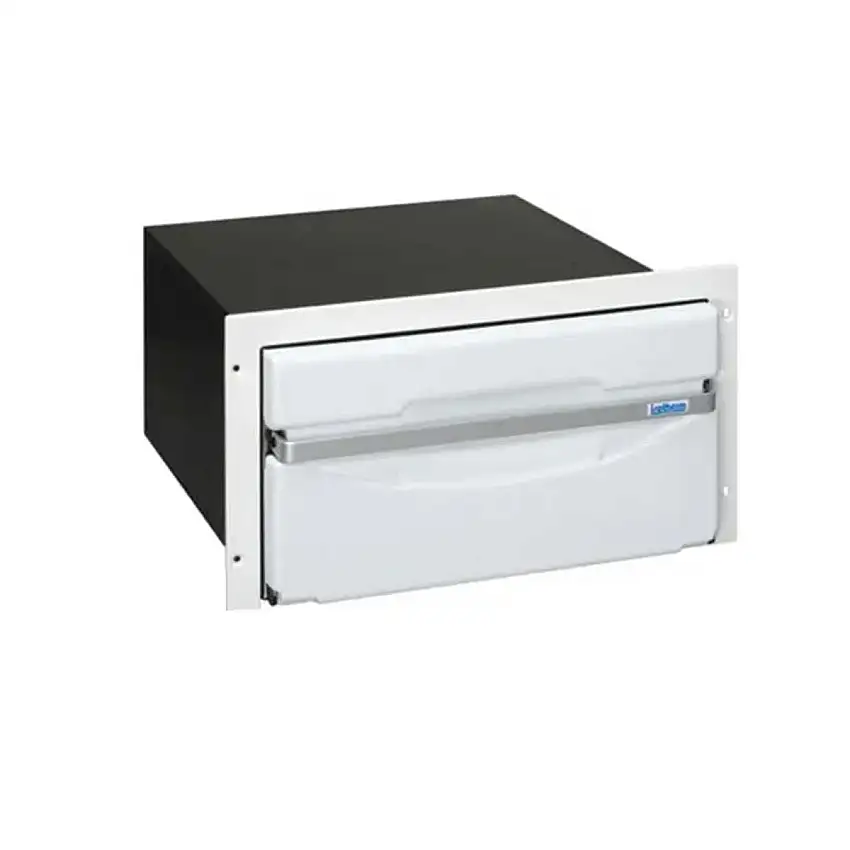 Frigorifero a cassetto da 36L in acciaio inox con porta bianca