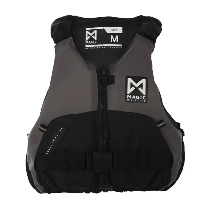 Gilet con zip a onda nera - magic navy