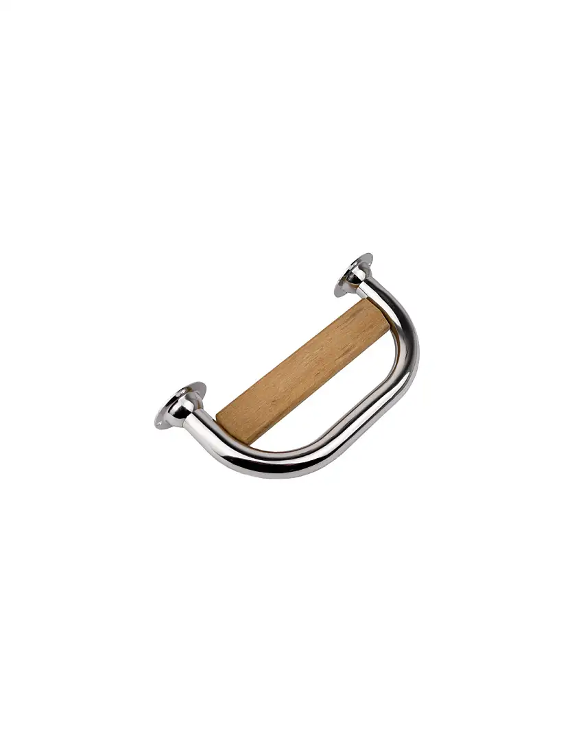 Gradino di risalita in acciaio inox e teak