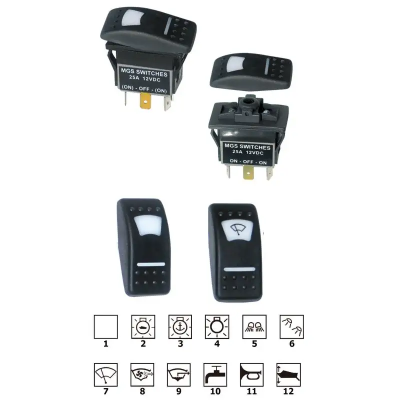 INTERRUTTORE 2 LED ON-OFF