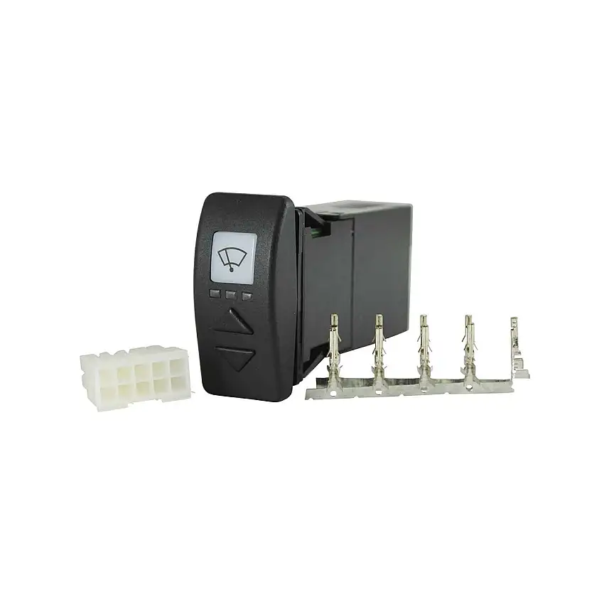 INTERRUTTORE PER 1 TERGICRISTALLO 12/24 V ILLUMINATO LED