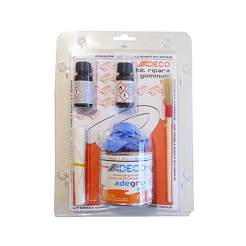 KIT ML.125 ADESIVO COLLANTE ADEGRIP PER RIPARAZIONE SU GOMMONI IN PVC BIANCO