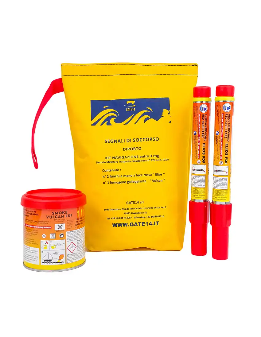 Kit segnali di soccorso entro le 3 miglia