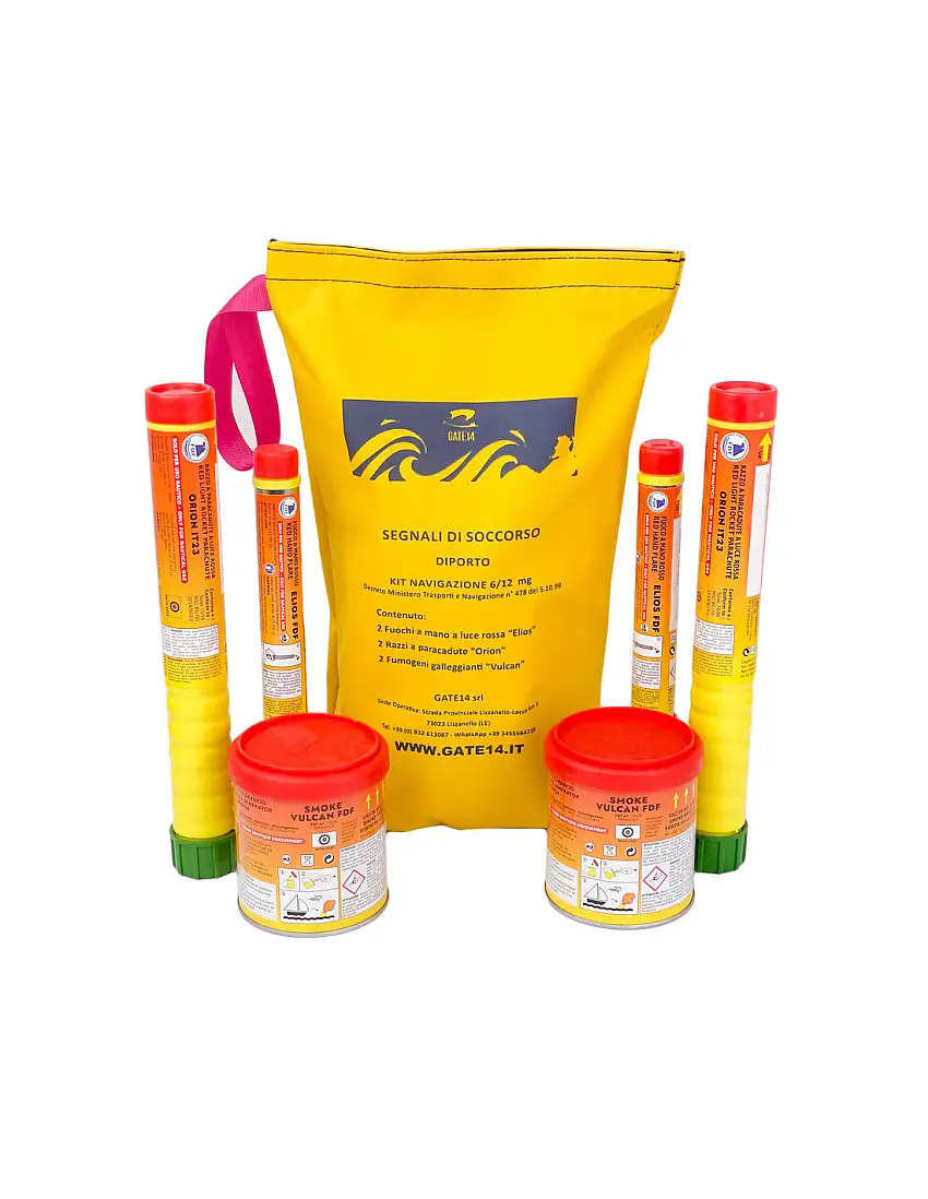 Kit segnali di soccorso entro le 6/12/50 miglia