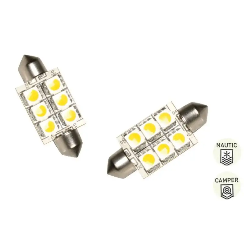 LAMPADINA A SILURO SV 6 LED 8-30 VDC L. FREDDA