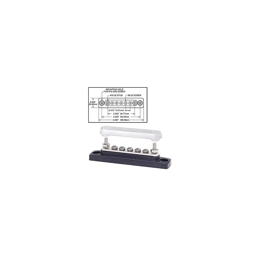 Morsettiera Mini Bus 7 pin 100A + coperchio