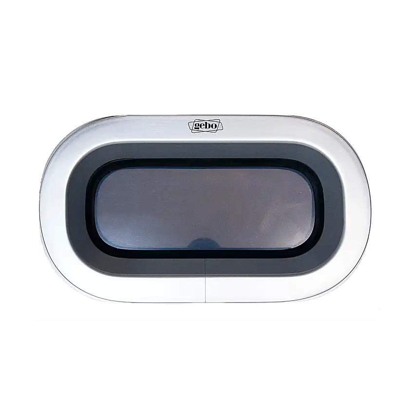 OBLO' RETTANGOLARE GEBO FLASH PORTLIGHT IN LEGA LEGGERA ANODIZZ.TAGLIO MM.375X175 ESTERNO MM.400X200 LUCE MM.310X110