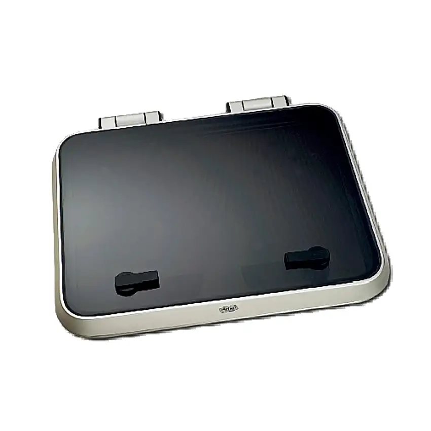 PASSO UOMO OBLO' IN LEGA LEGGERA ANODIZZ.GEBO FLUSH LINE.TAGLIO MM.275X275 ESTERNO MM.330X330 RAGGIO MM.42 SPESS.POLIC.MM.8