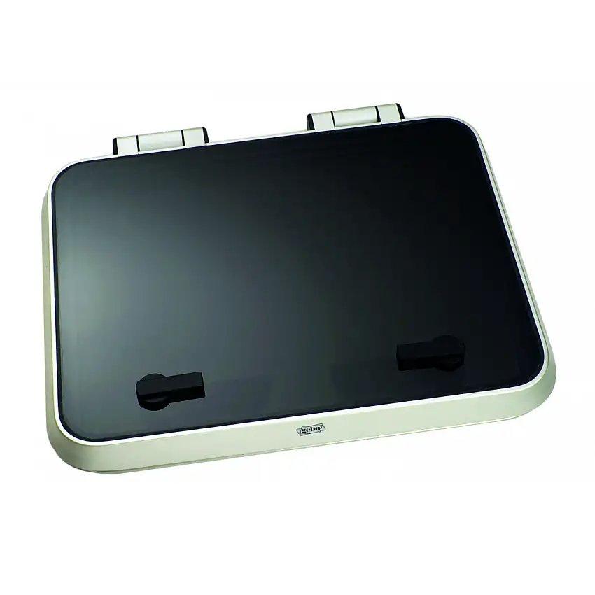 PASSO UOMO OBLO' IN LEGA LEGGERA ANODIZZ.GEBO DECKHATCHES TAGLIO MM.500X500 ESTERNO MM.560X560 RAGGIO MM.30 SPESS.POLIC.MM.10