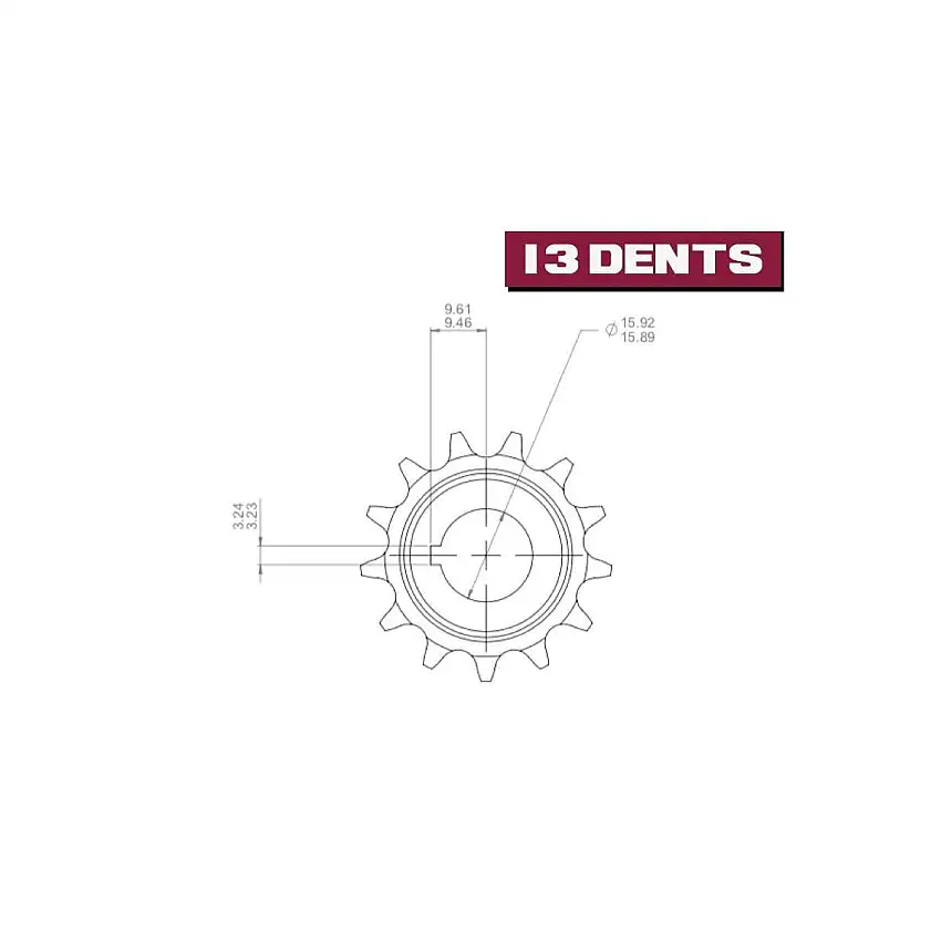 Pignone motore dentato