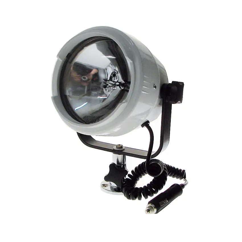 PROIETTORE IN ABS CON BASE BULBO MM.125 DOPPIO FILAMENTO W100+100 12V