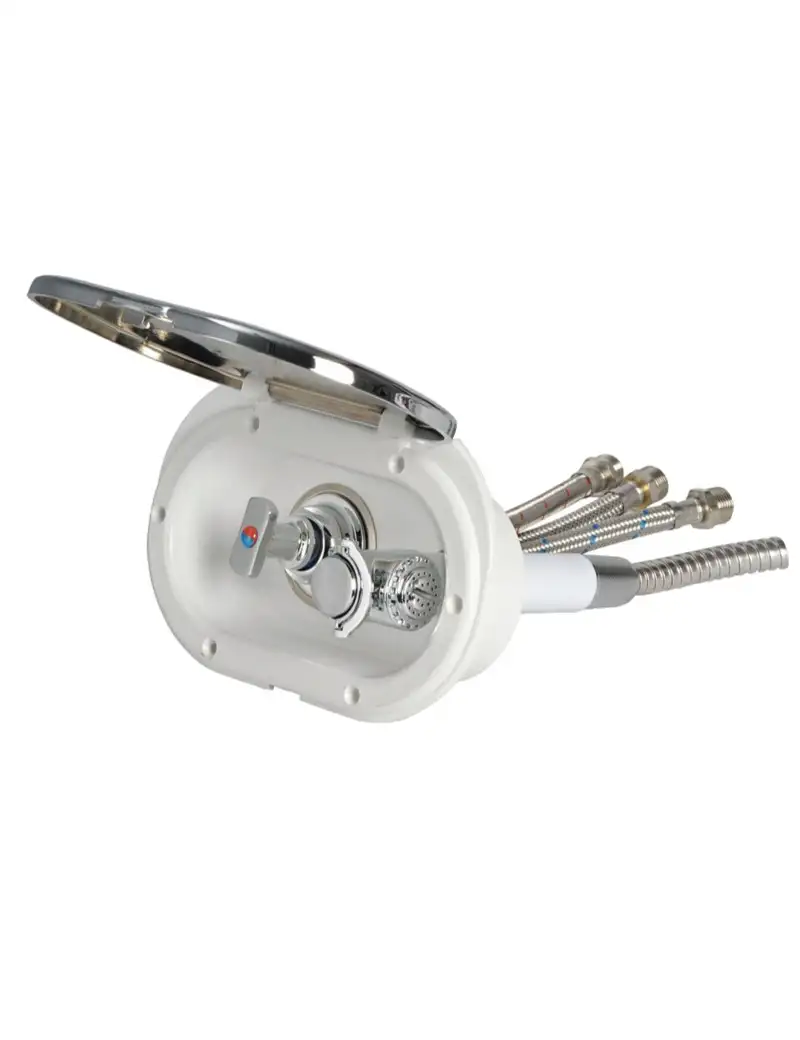 Box Doccia con Tubo Inox 4 MT