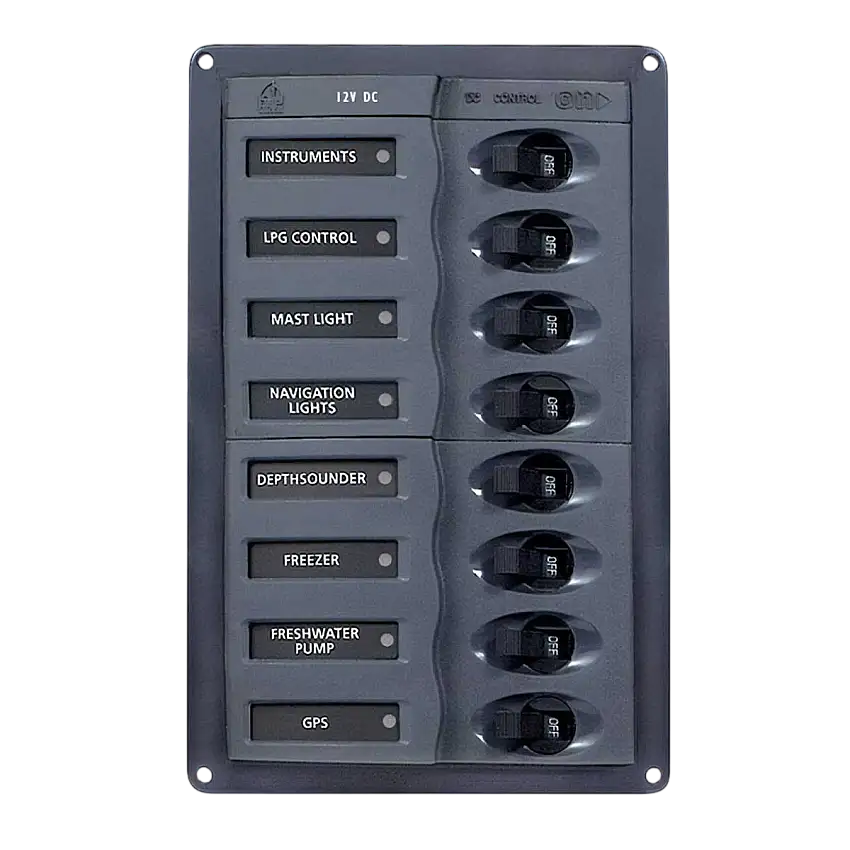 Quadro elettrico con 8 interruttori DC Classico - verticale