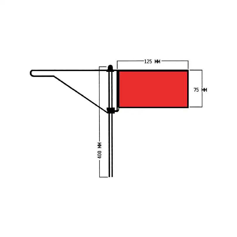 Banderuola di sensore vento rossa - segnavento - standard