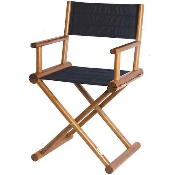Sedia pieghevole regista MB in teak - Blue navy