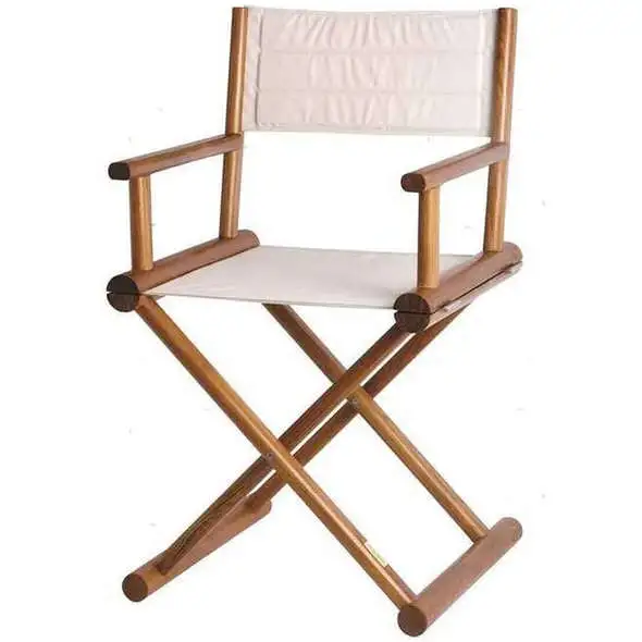 Sedia pieghevole regista MB in teak - Ecrù