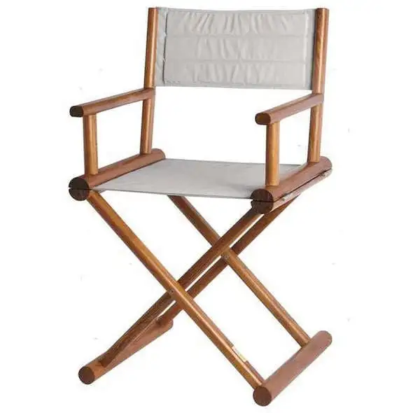 Sedia pieghevole regista MB in teak - Grigio