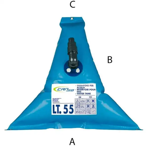 Serbatoio per Acqua Flessibile - Triangolare lt. 55