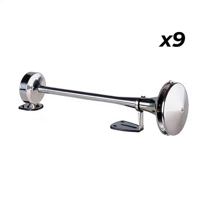 Set di 9 corni PL da 528 mm in acciaio inossidabile