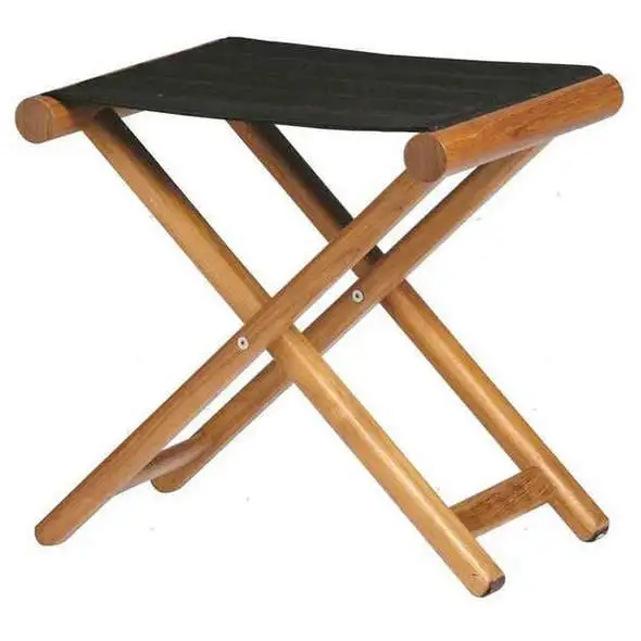Sgabello pieghevole MB in teak - Nero